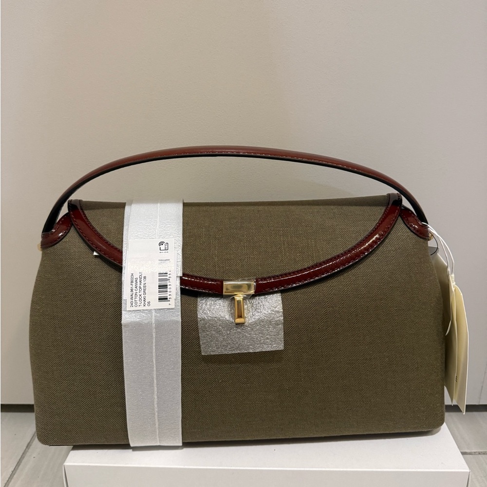 Toteme Canvas T-lock bag, Khaki Brown - Picture 12 of 12